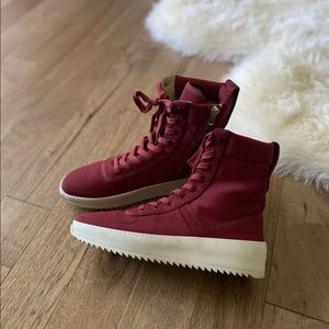 fear of god military sneaker red